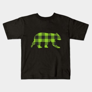 Gay Bear Buffalo Check Plaid Bear | BearlyBrand Kids T-Shirt